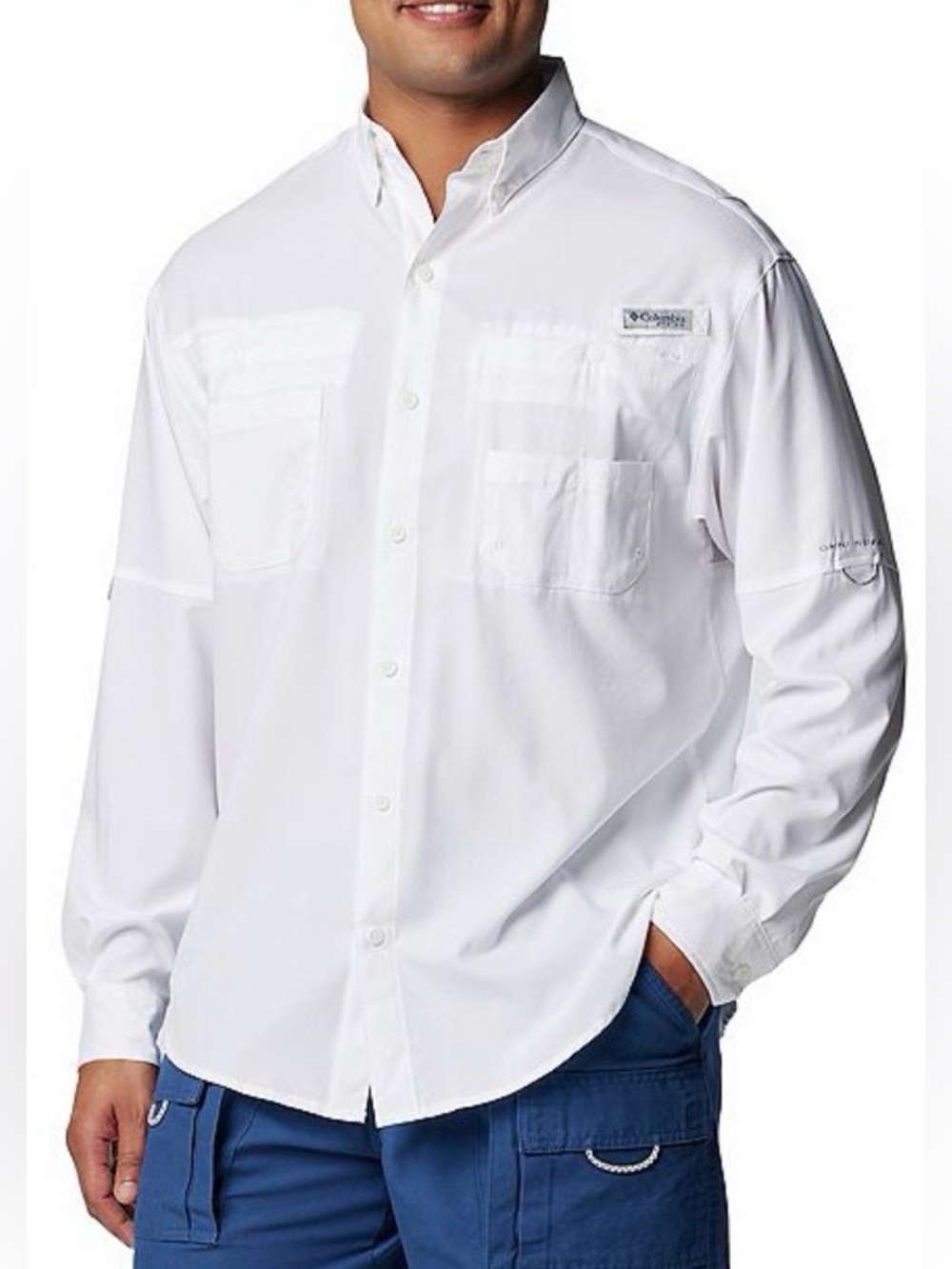 Columbia PFG Tamiami II Men’s Off-White Button-Down Shirt